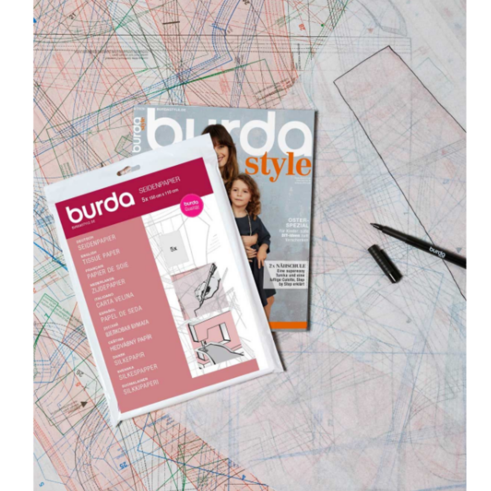 Burda Tissue Tracing Paper Dressmaking Tailors Craft Uses1